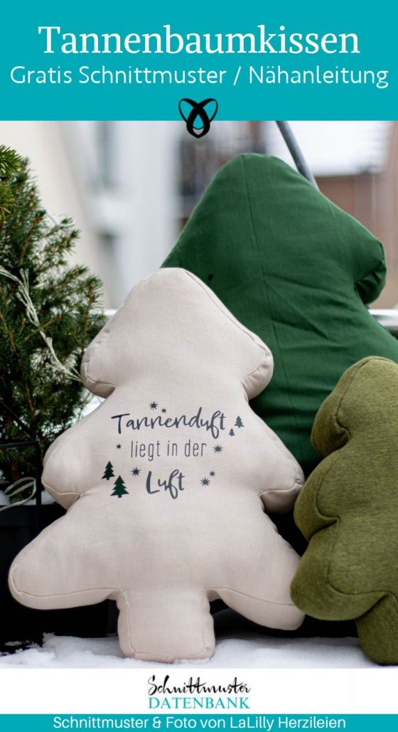 Tannenbaum kissen Weihnachtsdeko naehen kostenlos schnittmuster gratis pdf download naehidee