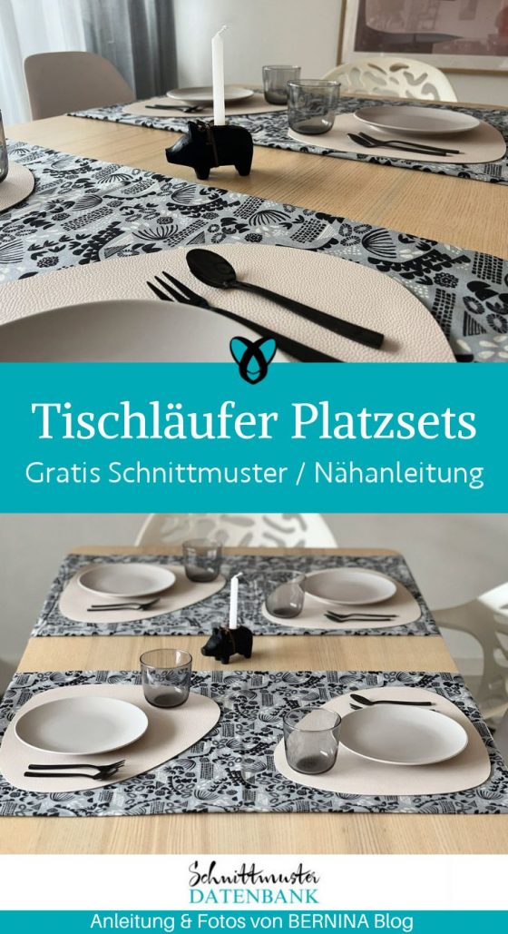 Tischlaeufer Platzsets Briefecke naehen kostenlos gratis Freebook naehidee naehanleitung