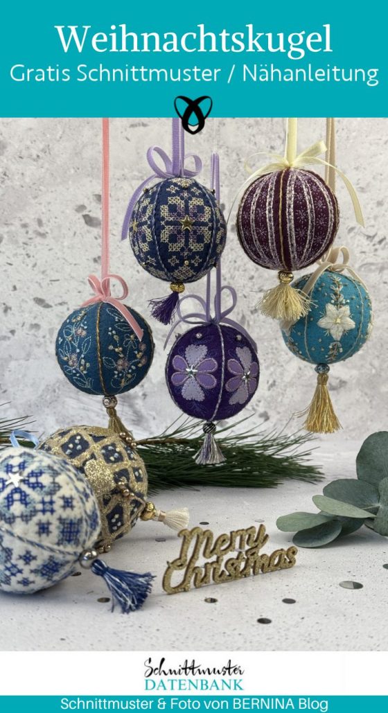 Weihnachtskugel aus stoff tannenbaum naehen kostenlos schnittmuster gratis pdf download naehidee