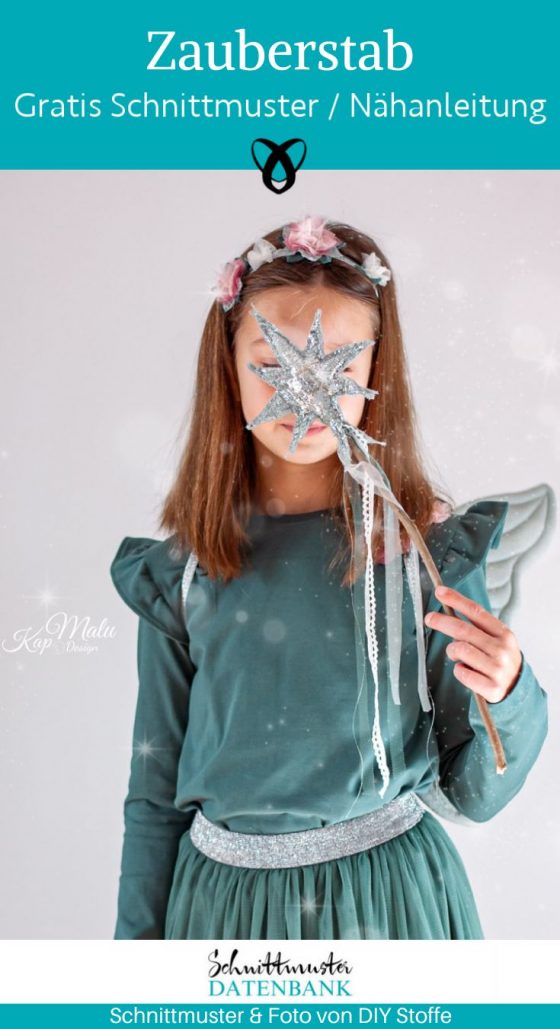 Zauberstab elsa kostuem fasching karneval naehen kostenlos schnittmuster gratis pdf download naehidee