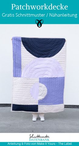 Patchworkdecke modern naehen kostenlos gratis Freebook naehidee naehanleitung