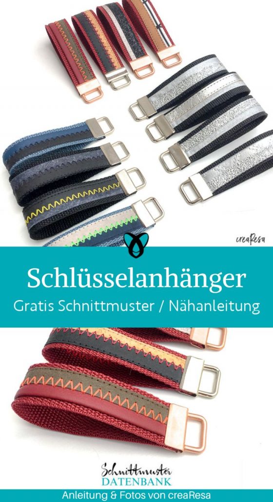 Schluesselanhaenger gurtband naehen kostenlos gratis Freebook naehidee naehanleitung