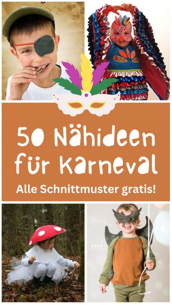 naehideen karneval kinder kostueme ideen fasching naehen kostenlos schnittmuster gratis