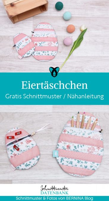 Eier Taeschchen Stiftetasche witzig ostern naehen kostenlos schnittmuster gratis pdf download naehidee