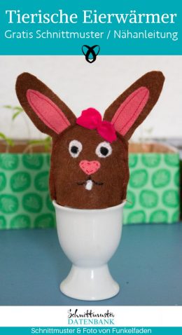 Tierische eierwaermer hase kuecken naehen kostenlos schnittmuster gratis pdf download naehidee