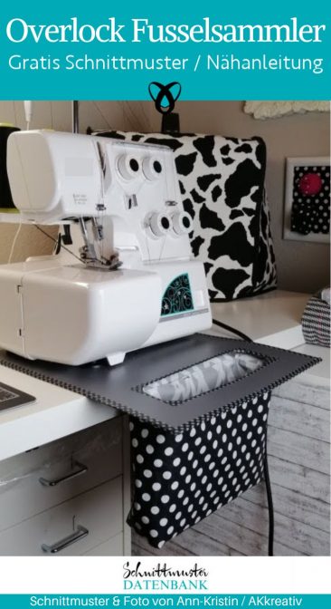 Overlock Fusselsammler Fadensammler naehen kostenlos schnittmuster gratis pdf download naehidee