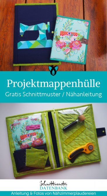 Projektmappenhuelle naehen kostenlos gratis Freebook naehidee naehanleitung
