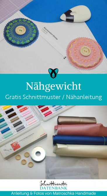 Naehgewicht rund knopf unterlegscheibe naehen kostenlos gratis Freebook naehidee naehanleitung