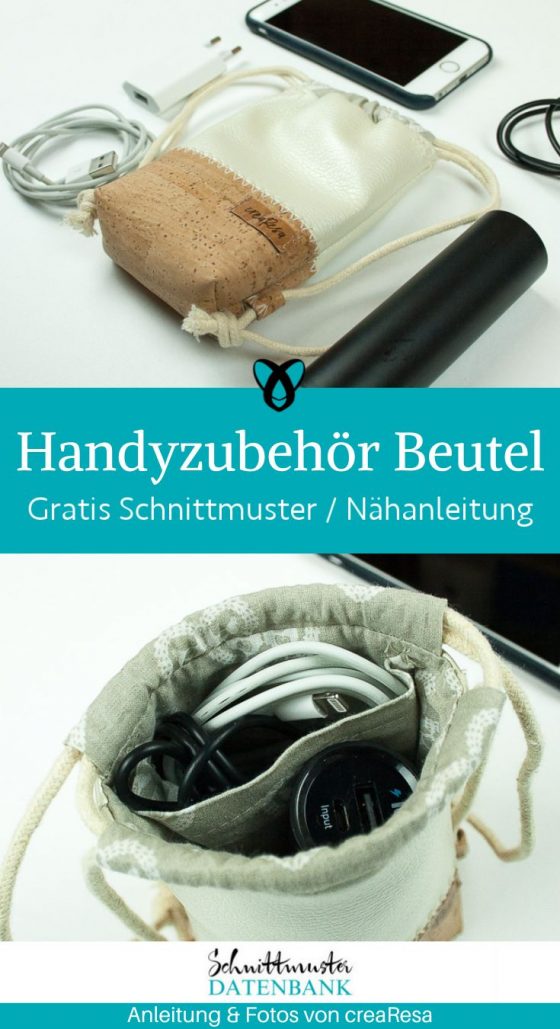 handyzubehoer beutel naehen kostenlos gratis Freebook naehidee naehanleitung