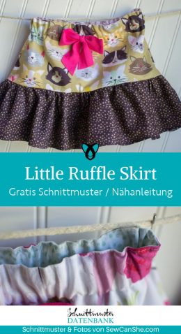 little ruffle skirt rock mit rueschen maedchen naehen kostenlos schnittmuster gratis pdf download naehidee