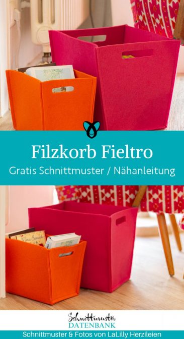 Filzkorb grosses utensilo naehen kostenlos schnittmuster gratis pdf download naehidee