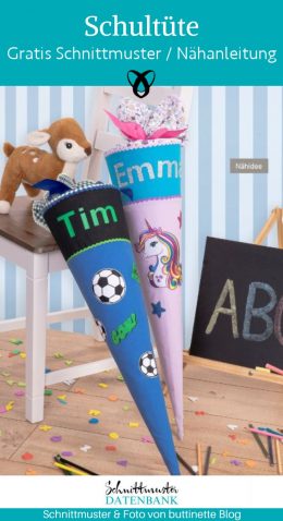 Schultuete diy naehen kostenlos schnittmuster gratis pdf download naehidee