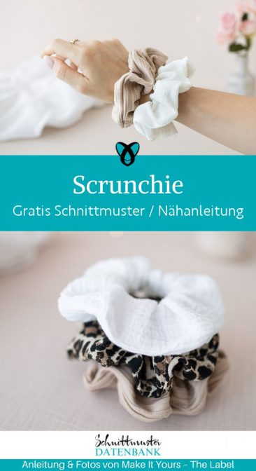 Scrunchie musselin naehen kostenlos gratis Freebook naehidee naehanleitung