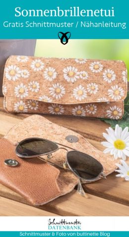 Sonnenbrillenetui kork leder naehen kostenlos schnittmuster gratis pdf download naehidee