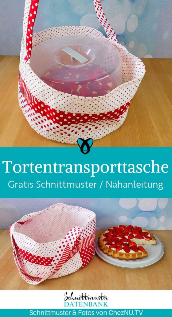 Torten Transporttasche Kuchentasche naehen kostenlos schnittmuster gratis pdf download naehidee