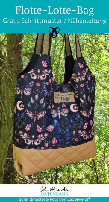 Flotte lotte bag tasche shopper naehen kostenlos schnittmuster gratis pdf download naehidee