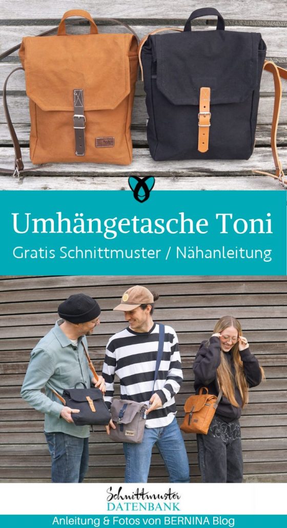 Umhaengetasche tasche crossbody maenner frauen naehen kostenlos schnittmuster gratis pdf download naehidee