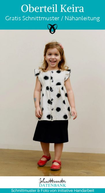 oberteil bluse webware kinder maedchen naehen kostenlos schnittmuster gratis pdf download naehidee