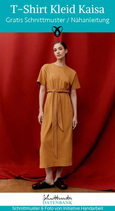 t-shirt kleid damen frauen shirtkleid naehen kostenlos schnittmuster gratis pdf download naehidee