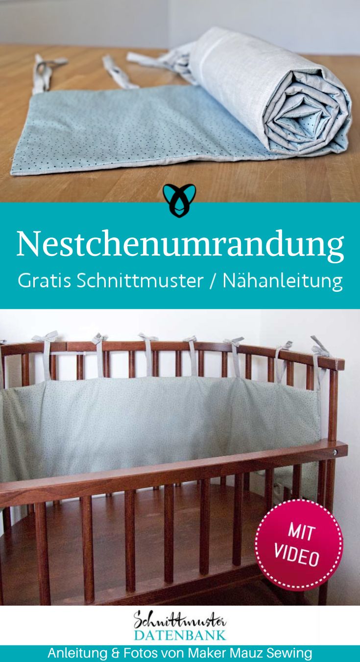 Nestchenumrandung Babybett naehen kostenlos gratis Freebook naehidee naehanleitung