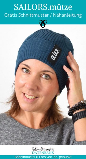 Sailors Muetze Hipster Beanie Erwachsene naehen kostenlos schnittmuster gratis pdf download naehidee