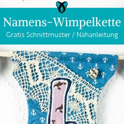 Wimpelkette mit namen maritim naehen kostenlos schnittmuster gratis pdf download naehidee