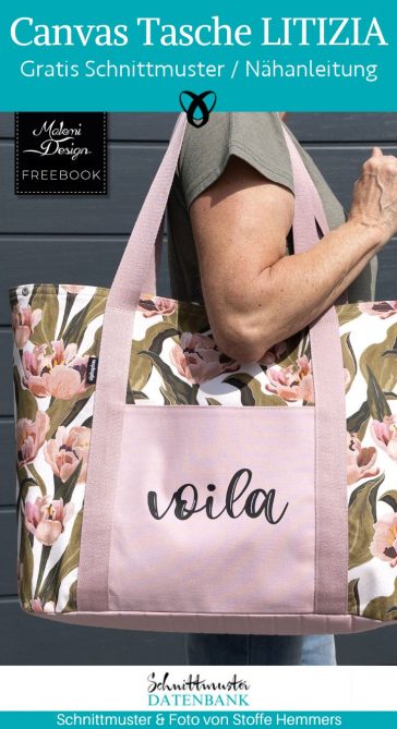 canvas tasche xxl gross naehen kostenlos schnittmuster gratis pdf download naehidee