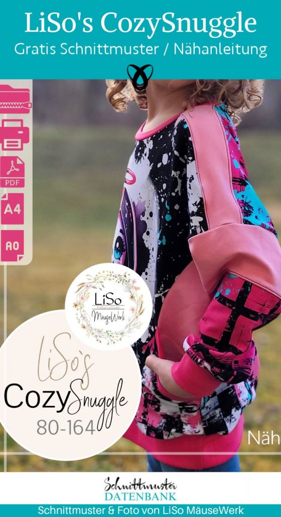 cozy snuggle sweater pullover kider naehen kostenlos schnittmuster gratis pdf download naehidee