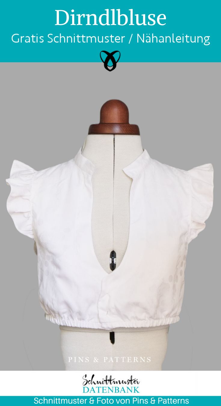 dirndlbluse bluse oktoberfest naehen kostenlos schnittmuster gratis pdf download naehidee