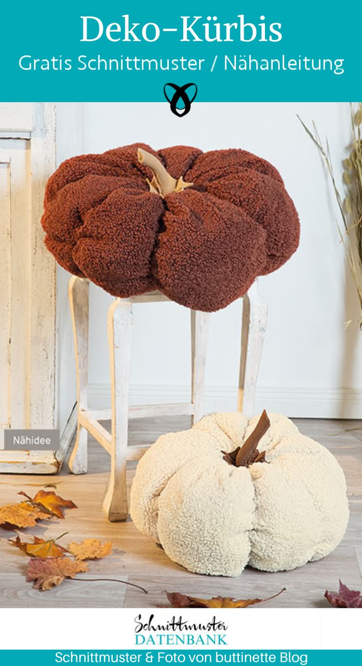 Deko Kuerbis stoff herbst naehen kostenlos schnittmuster gratis pdf download naehidee