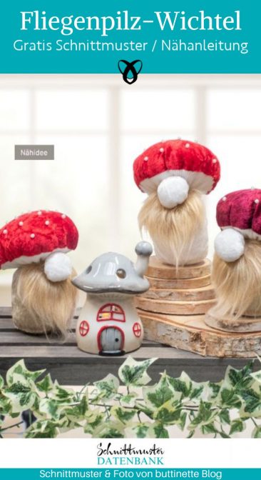 Fliegenpils wichtel witzig herbst deko naehen kostenlos schnittmuster gratis pdf download naehidee