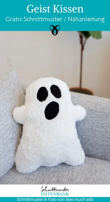 Geist kissen gespenst halloween witzig naehen kostenlos schnittmuster gratis pdf download naehidee