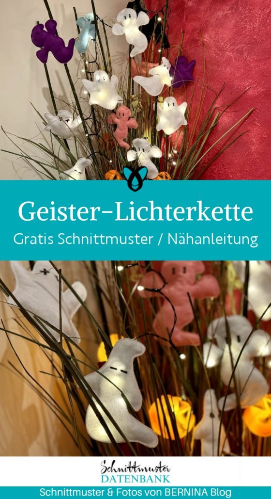 Geister lichterkette mini gespenster halloween deko naehen kostenlos schnittmuster gratis pdf download naehidee