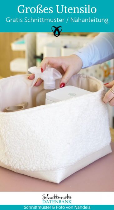 Grosses utensilo stoffkorb naehen kostenlos schnittmuster gratis pdf download naehidee