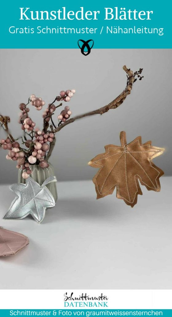 Kunstleder Blaetter herbst naehen kostenlos schnittmuster gratis pdf download naehidee