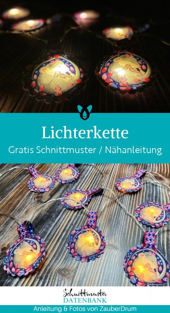 Lichterkette individuell diy naehen kostenlos gratis Freebook naehidee naehanleitung