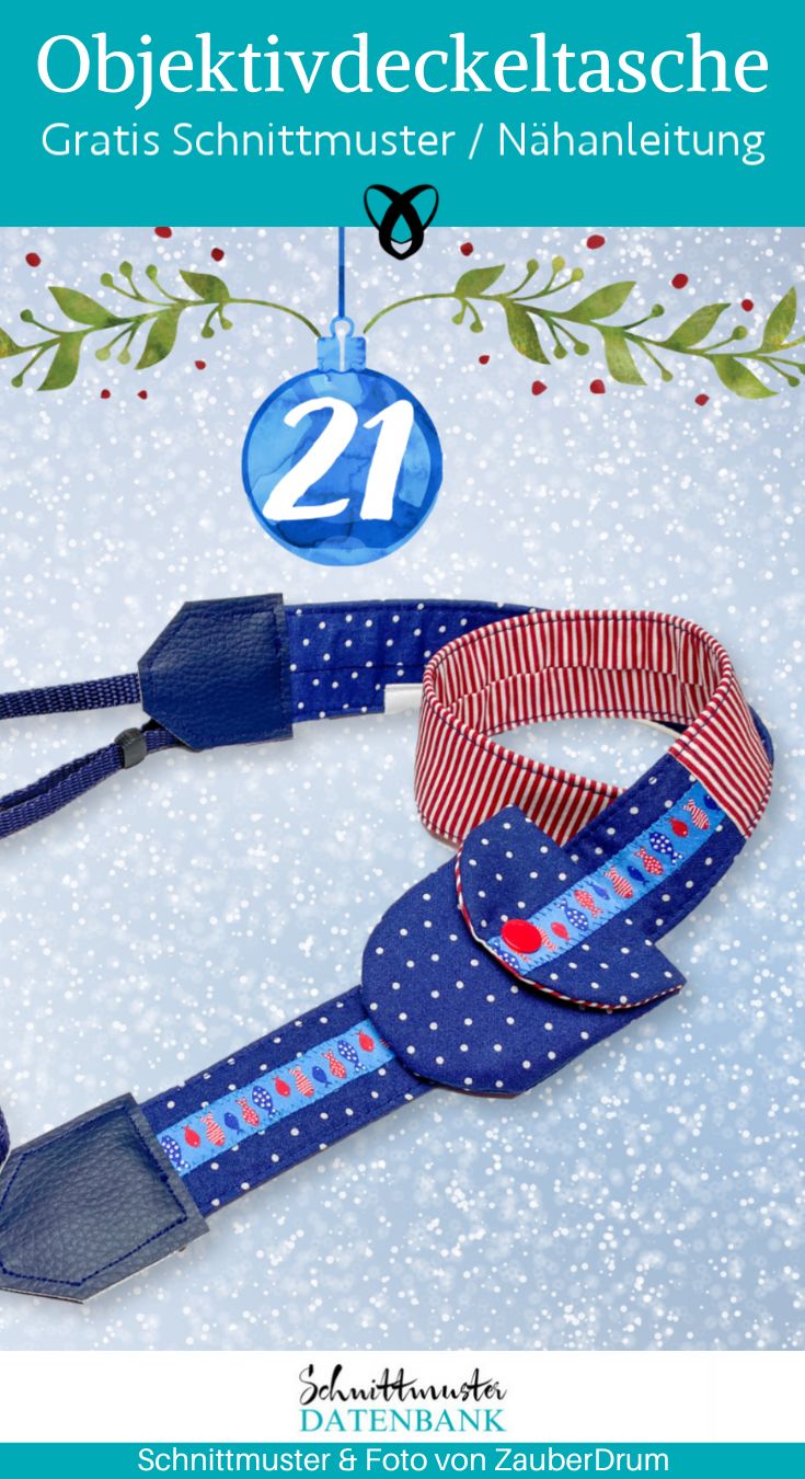 Objektivdeckeltasche Kamera naehen kostenlos schnittmuster gratis pdf download naehidee