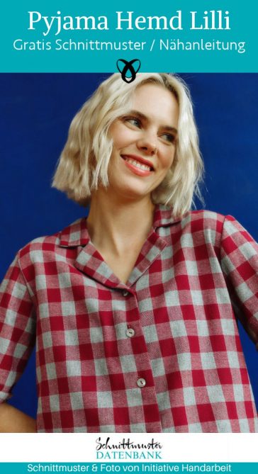 Pyjama hemd schlafanzug damen frauen knoepfen naehen kostenlos schnittmuster gratis pdf download naehidee