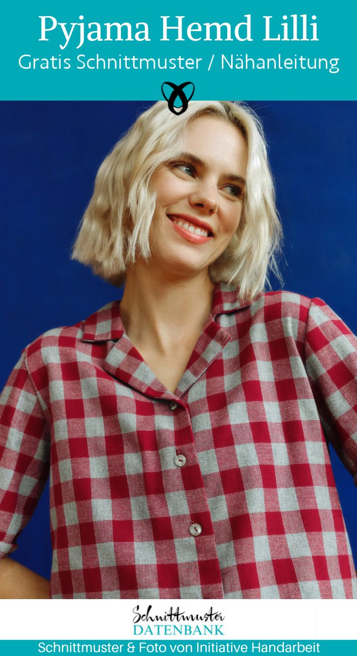 Pyjama hemd schlafanzug damen frauen knoepfen naehen kostenlos schnittmuster gratis pdf download naehidee
