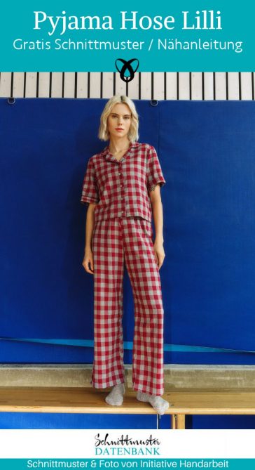 Pyjama hose frauen damen webware schlafanzug naehen kostenlos schnittmuster gratis pdf download naehidee
