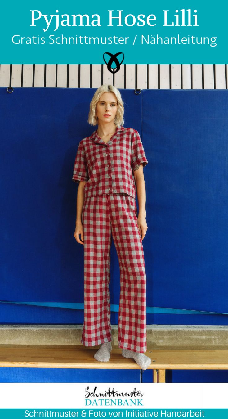 Pyjama hose frauen damen webware schlafanzug naehen kostenlos schnittmuster gratis pdf download naehidee