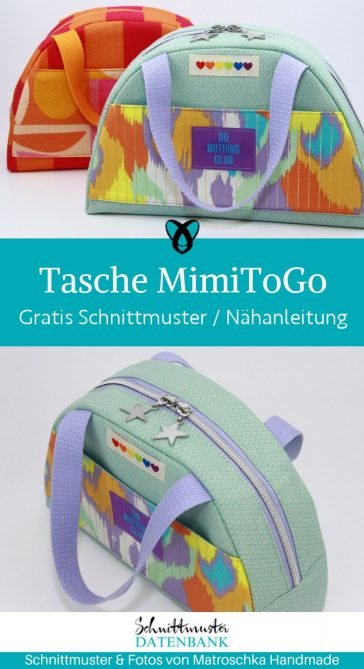 Tasche Mimitogo mini weekender naehen kostenlos schnittmuster gratis pdf download naehidee