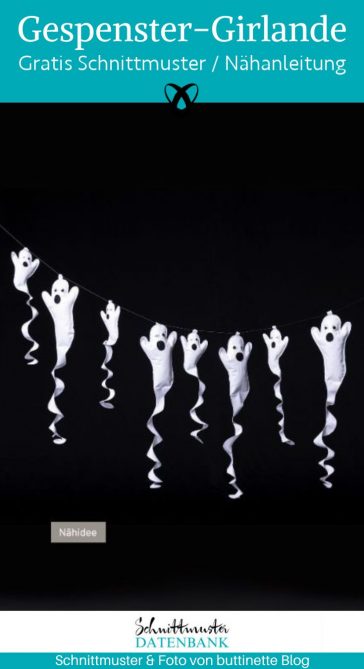gespenster girlande halloween geister naehen kostenlos schnittmuster gratis pdf download naehidee