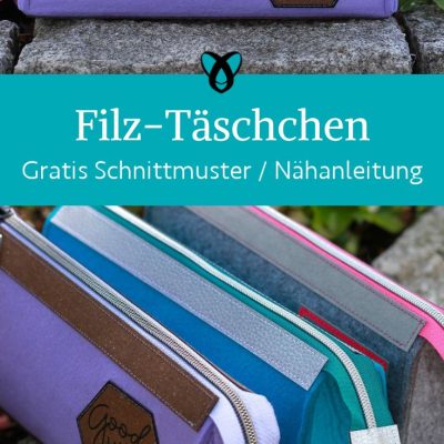 Filz Taeschchen naehen kostenlos schnittmuster gratis pdf download naehidee