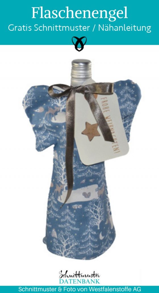 Flaschenengel weihnachten witzig geschenkidee naehen kostenlos schnittmuster gratis pdf download naehidee