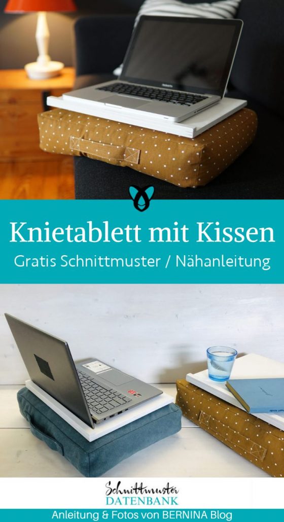 Knietablett Laptop Kissen naehen kostenlos gratis Freebook naehidee naehanleitung