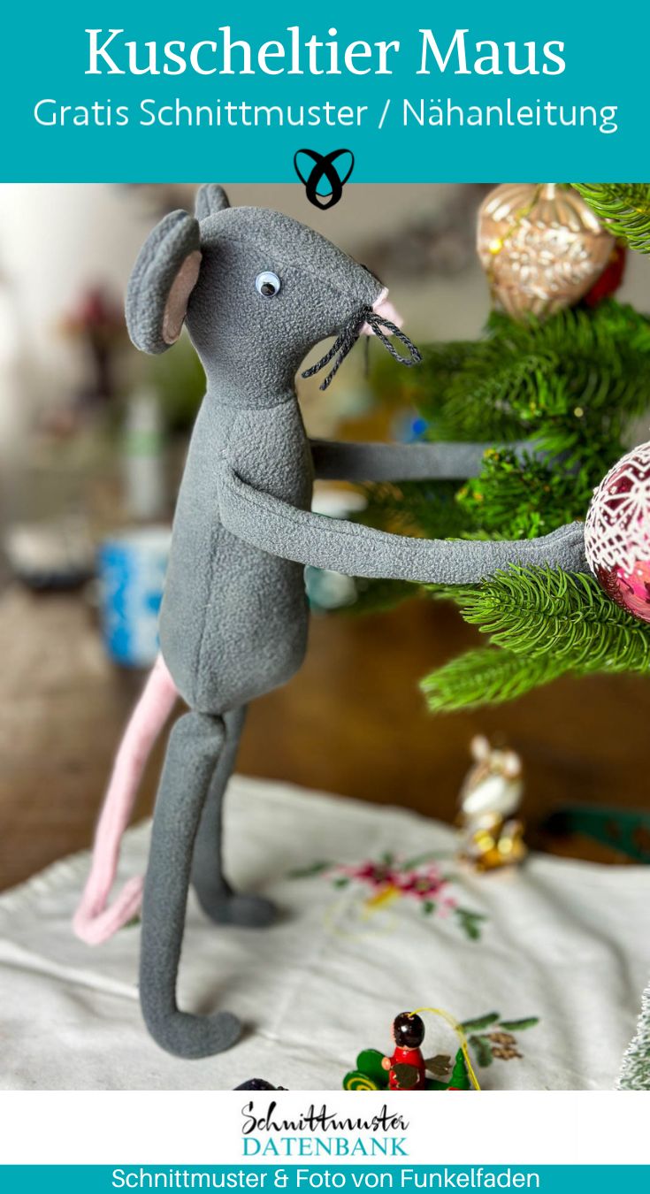 Kuscheltier Maus naehen kostenlos schnittmuster gratis pdf download naehidee