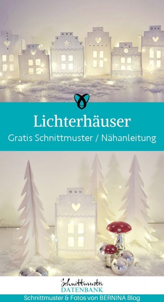 Lichterhaeuser luebeck winter deko weihnachten naehen kostenlos schnittmuster gratis pdf download naehidee