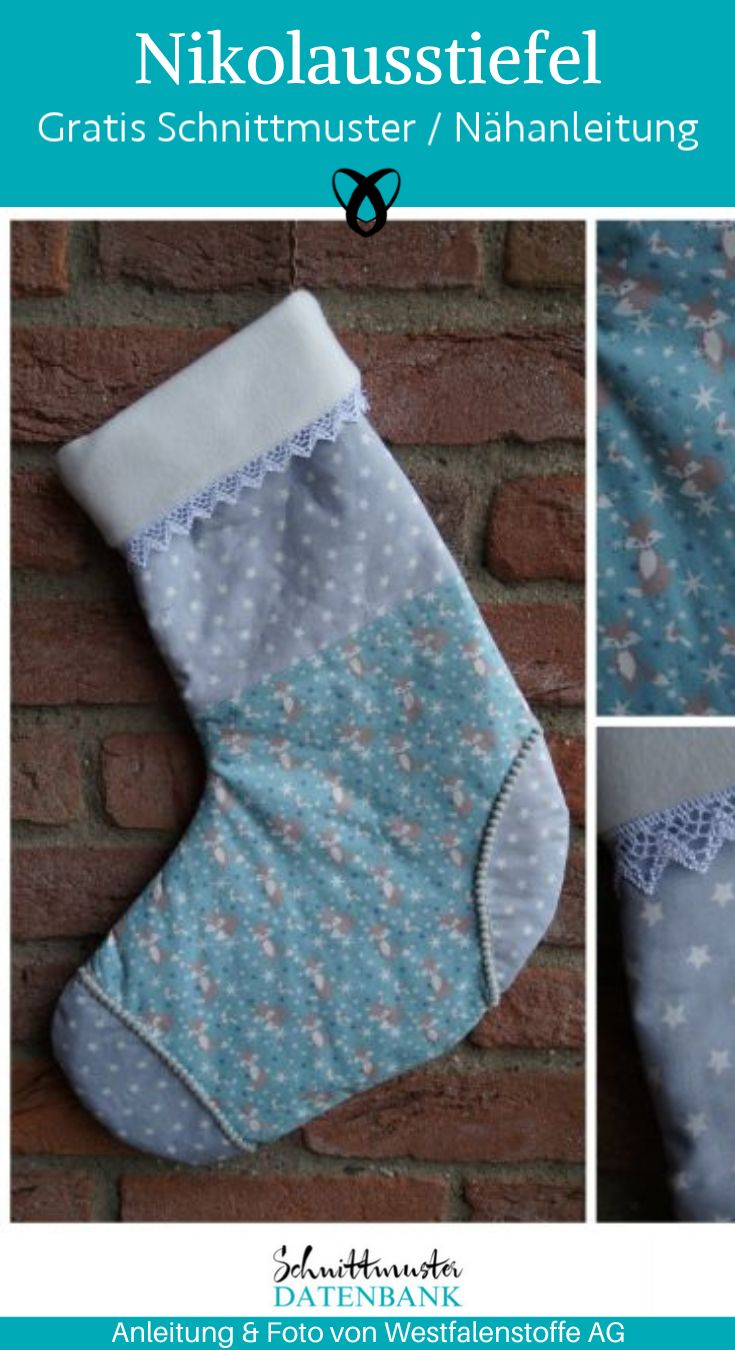 Nikolausstiefel naehen kostenlos gratis Freebook naehidee naehanleitung