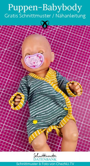 Puppen Babybody kleidung naehen kostenlos schnittmuster gratis pdf download naehidee